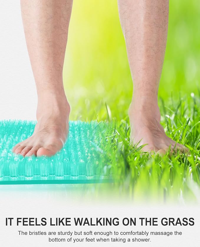 OTHWAY Non Slip Grassy Bathtub Mat : 25.6X13.4 inches Sturdy But Soft Bath - Image 5