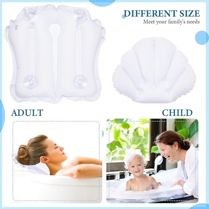 Jetec 2 Pcs Inflatable Bath Pillow - Image 6