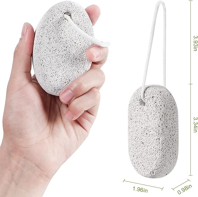 2PCS Natural Pumice Stone, Asqraqo Lava Pedicure Tools Hard Skin Callus Remover - Image 2