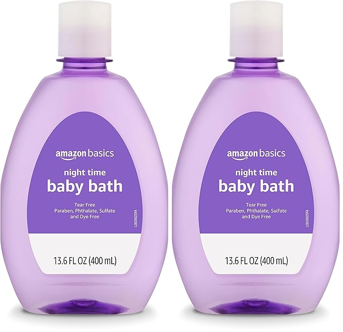 Amazon Basics Tear-Free Night-Time Baby Bath, Lightly Scented, 13.6 Fl Oz by AmazonBasics