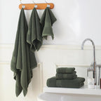 27x55 Bath Towels Set 100 Percent Cotton 650GSM Luxury Super Soft Absorbent - Image 4
