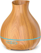 BZseed Aromatherapy Essential Oil Diffuser 550ml 12 Hours Wood Grain Aroma by BZseed+Diffuser