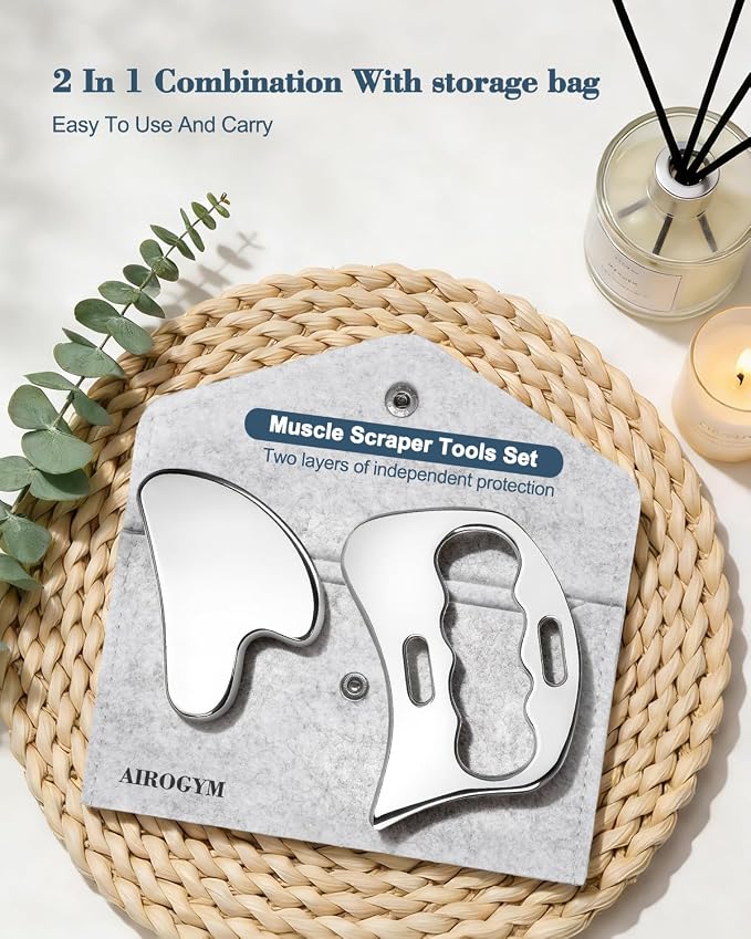 airogym 2 in 1 Stainless Steel Gua Sha Massage Tool - Image 8