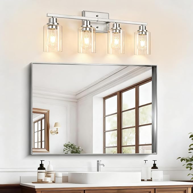 Unicozin 4-Light Bathroom Light Fixtures, Modern Vanity Lights - Image 7