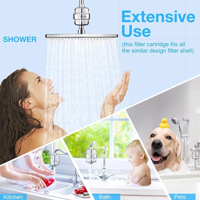 Heavy Duty Shower Filter Replacement Cartridge 2 Pcs, Shower Head Filter Refill - Image 7