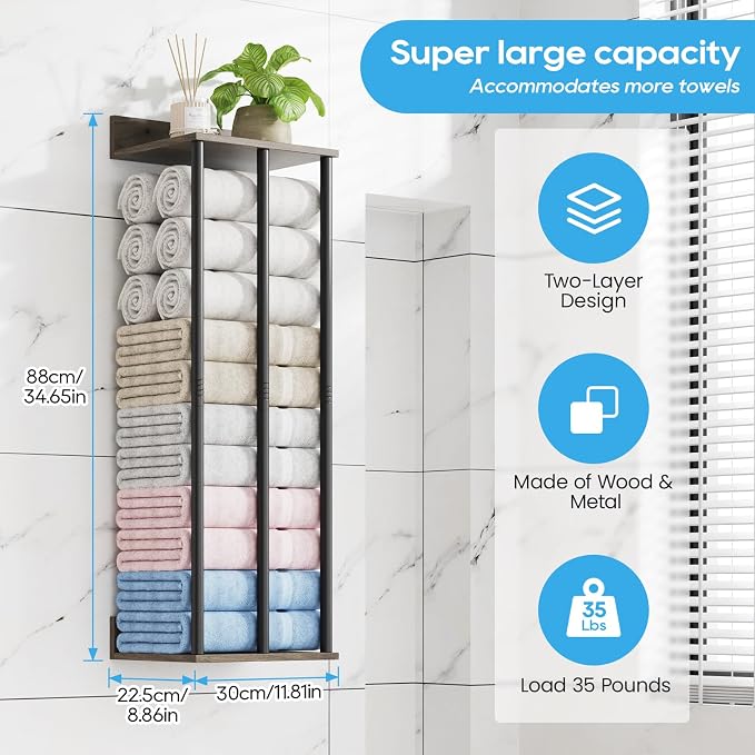Towel Racks for Bathroom Wall Mounted - Image 2