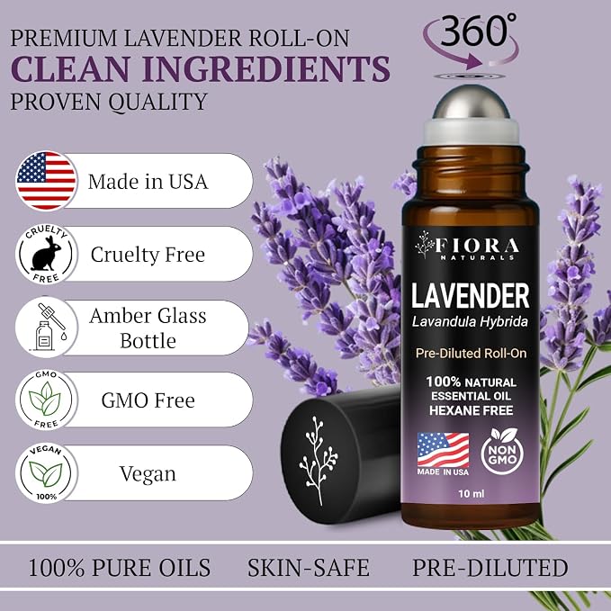 Lavender Essential Oil Roll On – Pre-diluted Calming Lavender Oil - Image 3