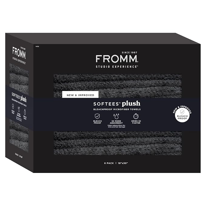 Fromm Softees Plush Bleachproof Microfiber Hair Towel by Fromm