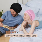 Satin Bonnet Silk Lined Sleep Cap- Adjustable Hair Cover - Image 2