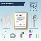 Hibbent All Metal CUPC Certified Shower Head, Handheld Showerhead Combo - Image 8