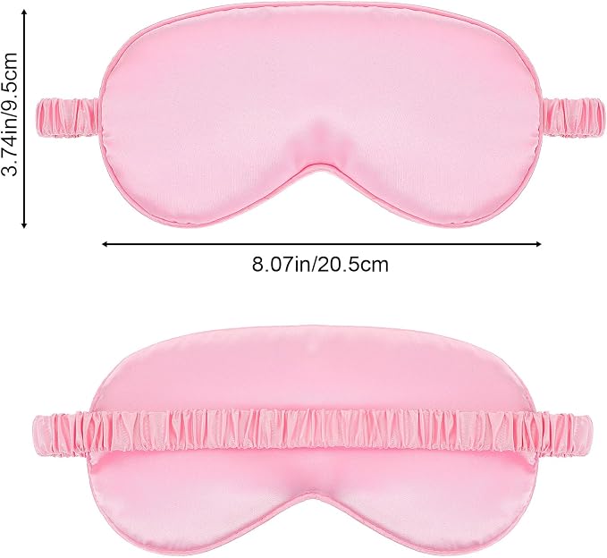 Satin Sleep Mask, 6 Pack Pink Silk Eye Mask - Image 2