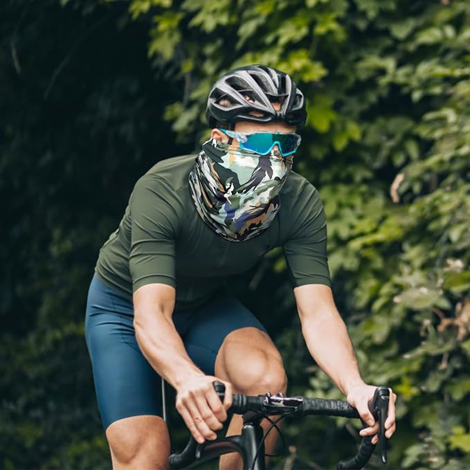 SATINIOR Summer Camo Neck Gaiter UV Protection Cooling Face Mask Sun Hood - Image 6