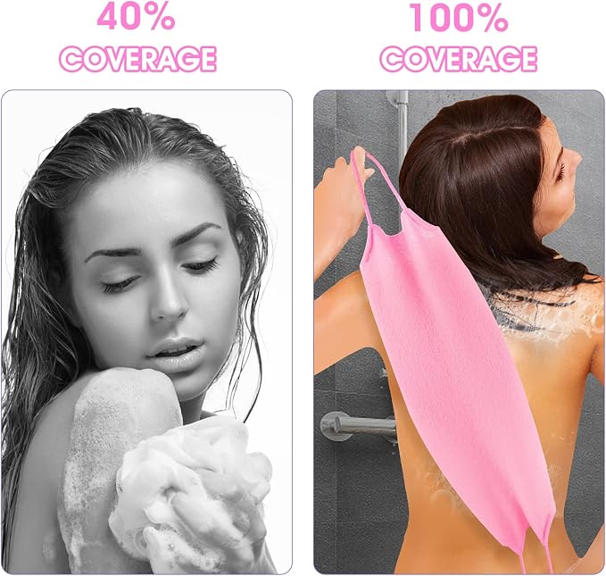 3-Pack Exfoliating Gloves Back Exfoliating Towel Back Washer - Image 4