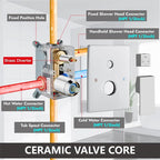Midanya Shower System with Tub Spout, Bathtub Shower Faucet Set with Square - Image 6