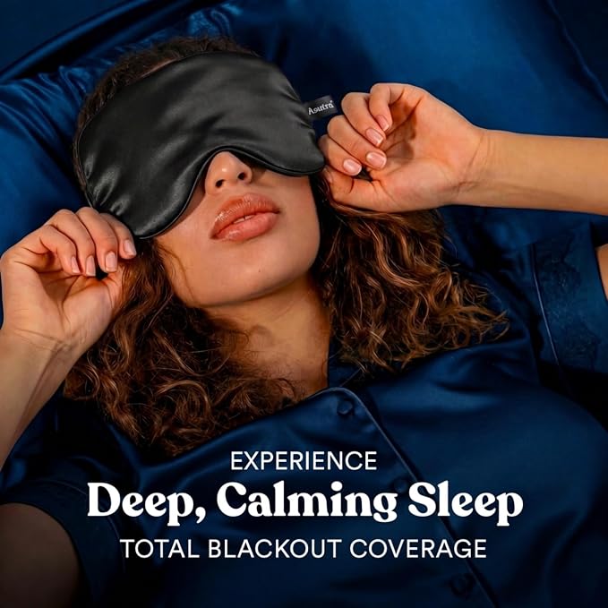 ASUTRA Silk Eye Pillow for Sleep, Weighted Eye Mask, Meditation & Light - Image 4