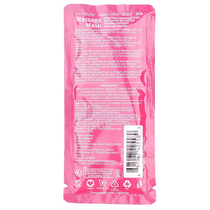 Pedicure Kit Foot Soak Set: Bubble Salt, Sugar Scrub, Massage Mask, Massage - Image 2