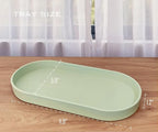 Green Small Tray, 3 Pack Oval Tray - Image 6