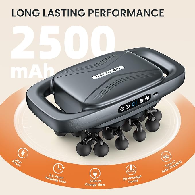 Envyvip 20-Head Massage Gun Set, Back Massager - Image 3
