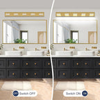 SineRise LED Modern Bathroom Vanity Light Fixtures, Brass Modern Acrylic - Image 7