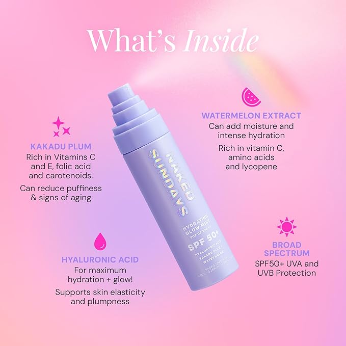 Naked Sundays SPF 50 Hydrating Glow Face Mist - Image 4