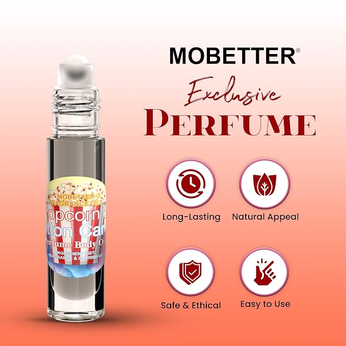 MOBETTER FRAGRANCE OILS Popcorn & Cotton Candy Perfume Body Oil - Image 2