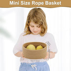 【2 Pack】ABenkle Small Woven Baskets, Tiny Oval Shallow Storage Baskets - Image 2