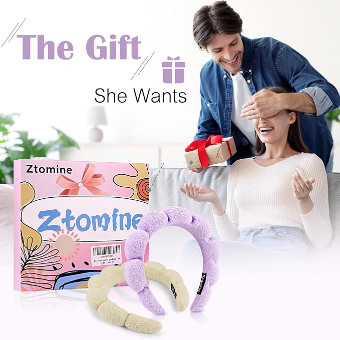Ztomine Spa Headbands, Terry Cloth Headband - Image 6