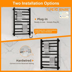 ENZE Smart Heated Towel Rack, 9-Bar Wall-Mounted Electric Towel Warmer 230W - Image 8
