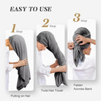BEoffer 2 Pack Microfiber Hair Towel - Image 7