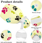 Adjustable Brown Dachshund Dog Blue Surgical Scrub Cap - Image 4