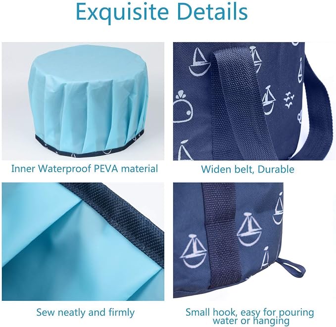 Collapsible Bucket for Soaking Feet, Portable Travel Foot Bath Tub, Foot - Image 9