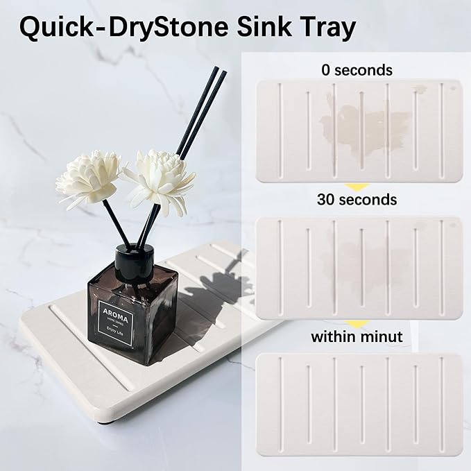 2PCS Water Absorbing Stone Tray - Image 3