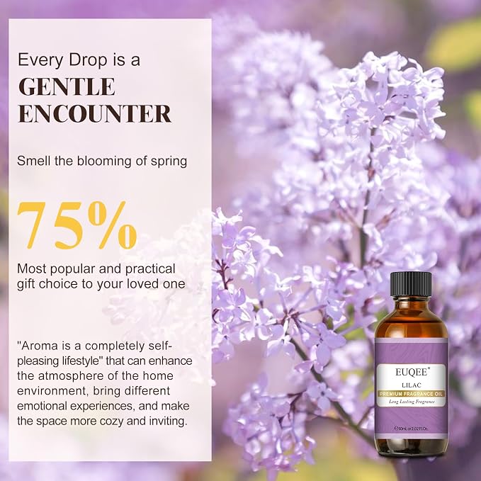 EUQEE Lilac Fragrance Oil, 60ml Premium Lilac Scented Oil Essential Oils - Image 6