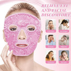 ZNÖCUETÖD Ice Face Facial Jade Roller and Ice Face Mask Cold Cooling Gel Mask - Image 3