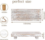 zoocatia Small Wood Tray Pedestal Stand Farmhouse Bathroom Decor Decorative - Image 3