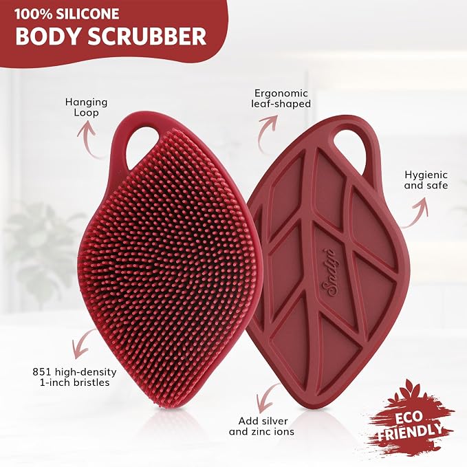 Sndyi Silicone Body Scrubber, Gentle Exfoliating Body Scrubber - Image 2
