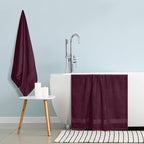 GLAMBURG Premium Cotton Oversized 2 Pack Bath Sheet 35x70-100% Pure Cotton - Image 4