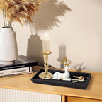 MAONAME Black Bathroom Vanity Tray, Rustic Long Narrow Tray, Rectangle - Image 7