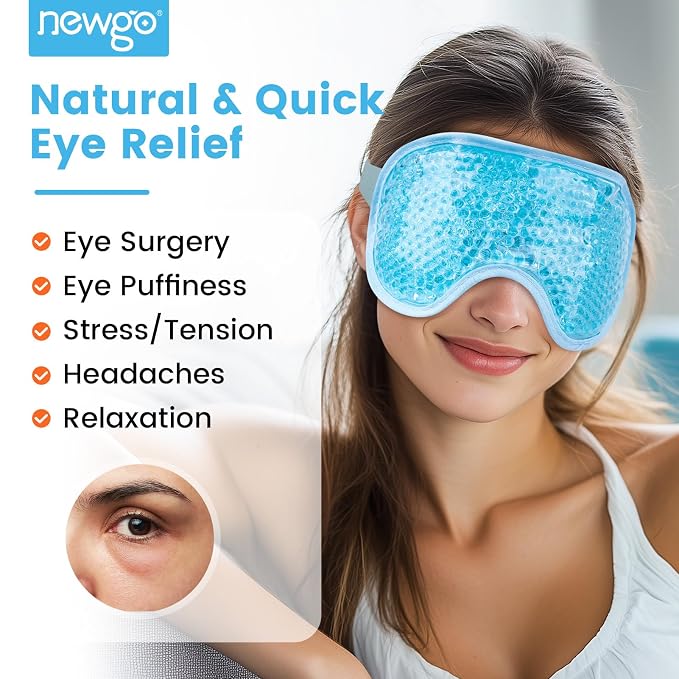 NEWGO Cooling Eye Mask for Puffy Eyes, Cold Eye Mask Eye Ice Pack for After - Image 2