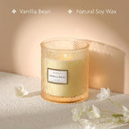 Vanilla Bean Candle, Large Decorative Glass Candle 19oz, Luxury Soy Wax Scented - Image 3