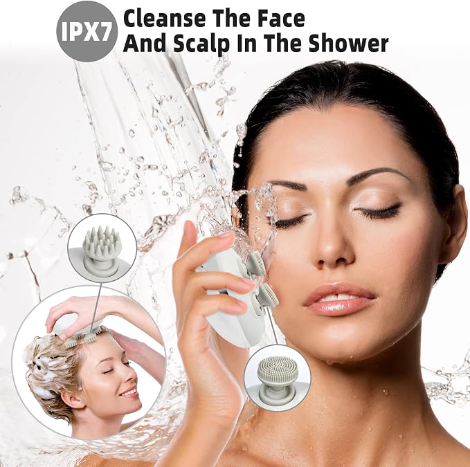 MOUNTRAX 5 in 1 Electric Scalp Massager, Portable Heated Head Hair Massager - Image 2