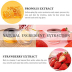 4 PCS Honey Lip Balm Pot, Strawberry & Honey Lip Mask, Hydrate & Moisturizing - Image 6