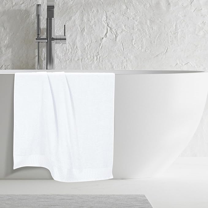 GLAMBURG Cotton 2 Pack Oversized Bath Sheet 35 x 70, Large Bath Sheet, Ultra - Image 5