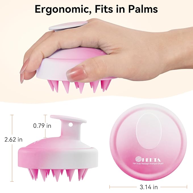 HEETA Scalp Massager Hair Growth, Soft Silicone Scalp Scrubber Shampoo Brush - Image 7