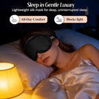 Silk Sleep Mask for Women: 100% Mulberry Silk Eye Mask, Soft Wavy Edge Eye - Image 6