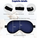 Silk Eye Mask with Adjustable Strap, Satin Blackout Sleeping Mask - Image 3