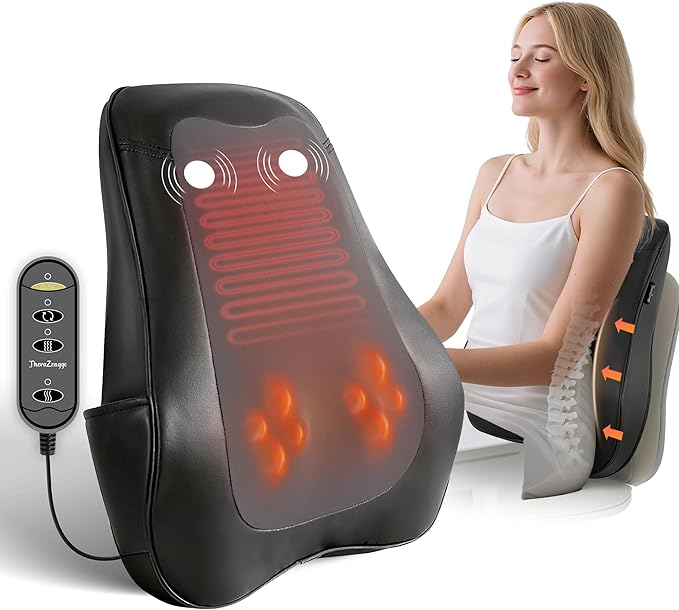 Back Massager for Pain Relief Deep Tissue, Kneading Shiatsu Neck and Back by Therazzagge