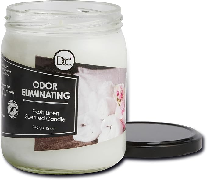 Fresh Linen Odor Eliminating Highly Fragranced Candle - Image 2