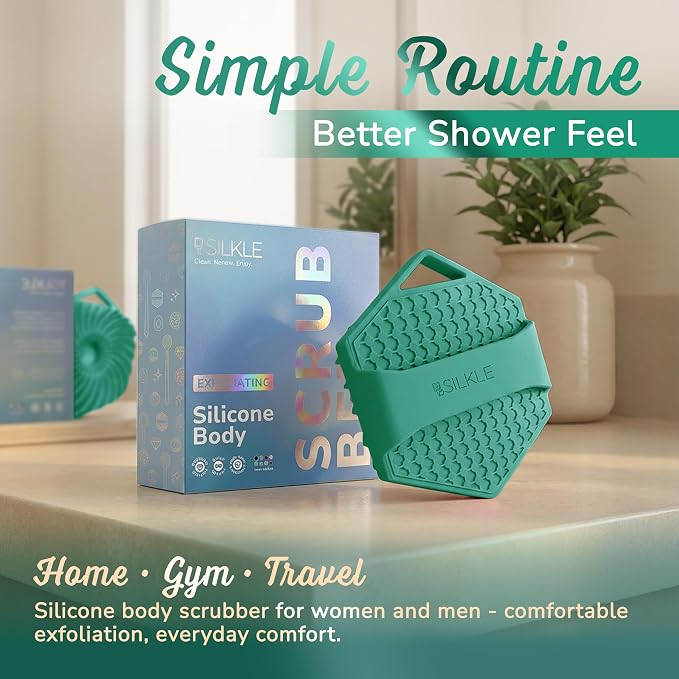 SILKLE Silicone Body Scrubber – Gentle Exfoliating Shower Scrubber - Image 7