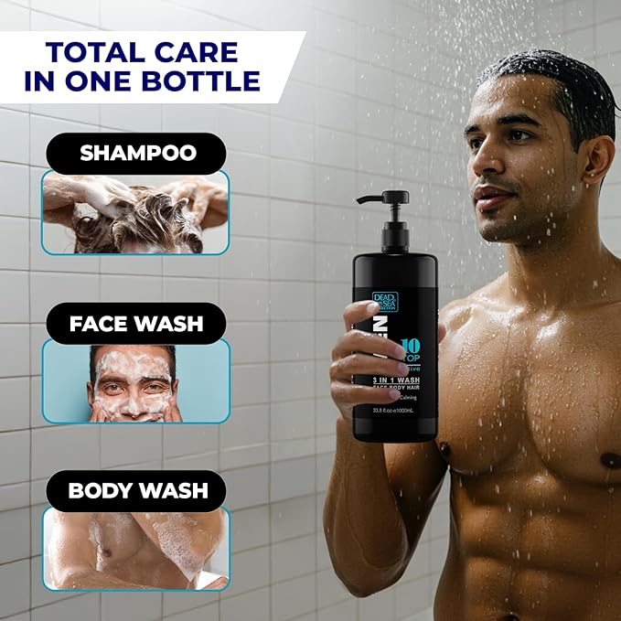 Dead Sea Collection Mens Body Wash 3 in 1 – TOP 10 ACTIVE Body Wash - Image 5